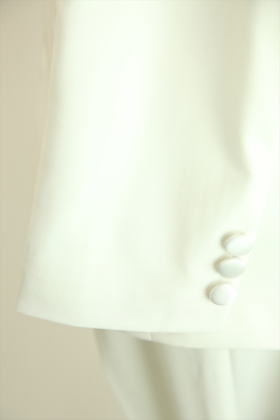 タキシード 4点セット ホワイト ショールカラー 選べるパンツ