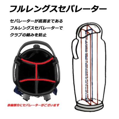 スタンド式キャディバッグ　軽量で旅行用や予備バックに！パターカバーをプレゼント！ スタンド式キャディバッグ 軽量で旅行用や予備バックに！パター