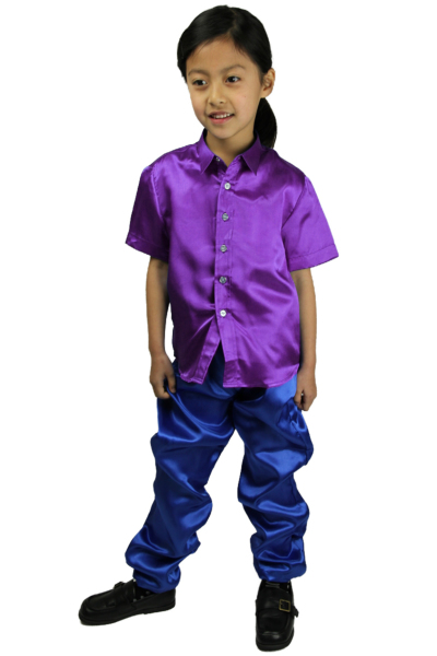 子供サイズ 130-140cm サッカーシャツコレクション 半袖キッズサテンシャツ 4色 レギュラーカラー 訳あり 【訳あり