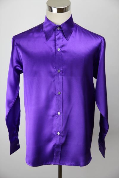 25%OFF】サテンシャツ 12色 レギュラーカラー【S～3Lサイズ】 シャツ